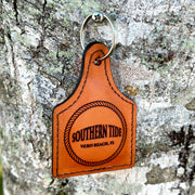 Custom Dock Rope Boat Cattle Tag Floating Leather Keychain