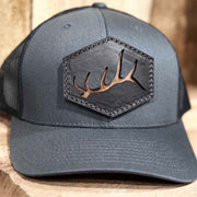 Elk Antler Double Layer Leather Patch Hat