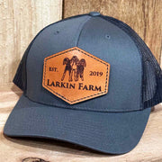 Custom Goats Leather Patch Mesh Snapback Trucker Hat