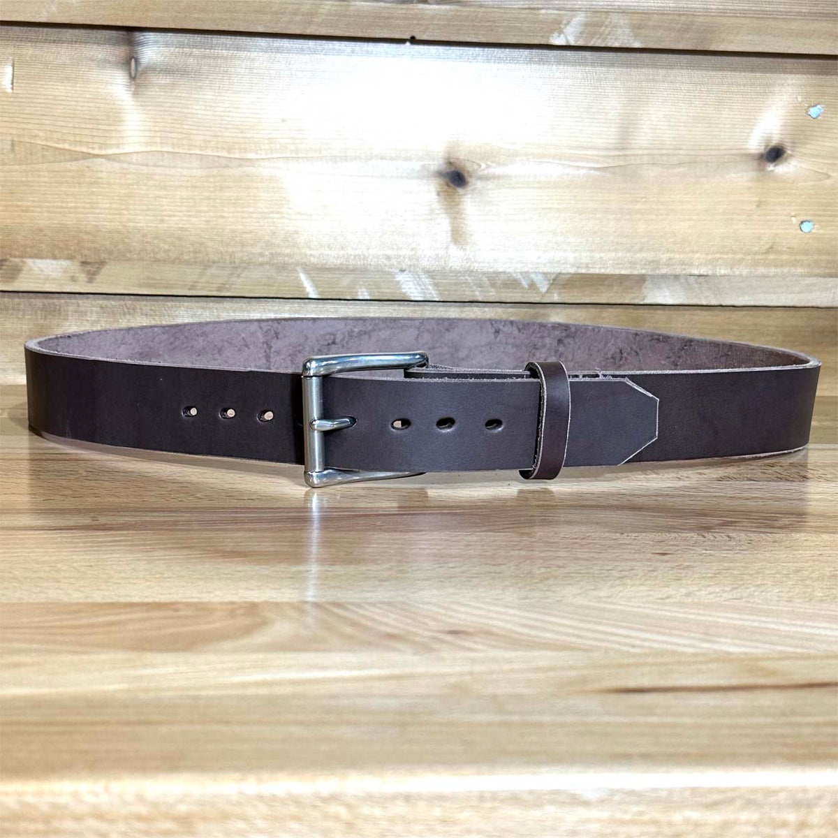 Men's 2 inch Black Leather Belt