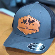The Chicken Whisperer Leather Patch Snapback Trucker Hat