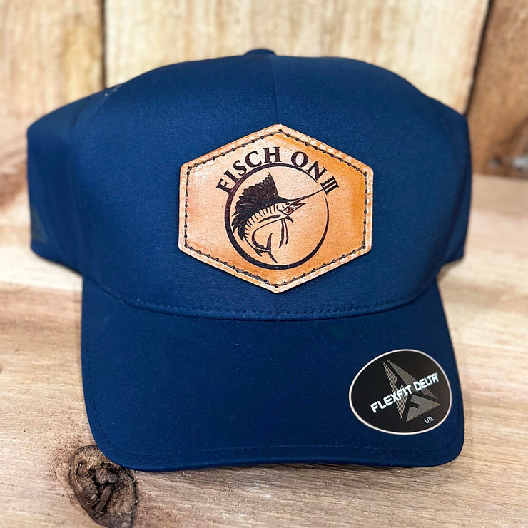 Your Boat Name with Sailfish on FlexFit Delta Hat