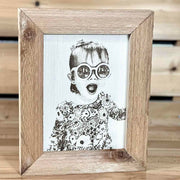 Personalized Etched Wood Photo | 8x10 Cedar Frame