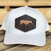 On Point Double Layer Leather Patch Hat