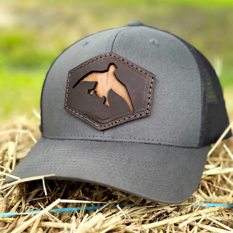 Duck Hunt Double Layer Leather Patch Hat