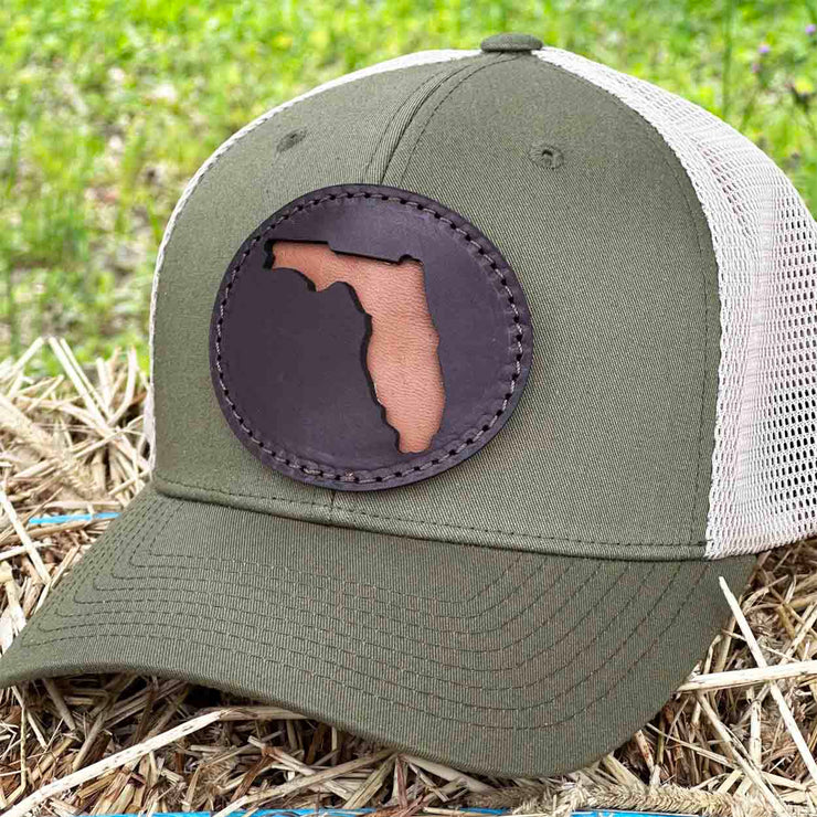 Florida Double Layer Leather Patch Hat