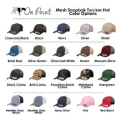 Horse Trotting Custom Farm Leather Patch Mesh Snapback Trucker Hat