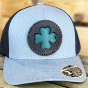 Lucky Clover Double Layer Leather Patch Hat