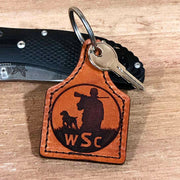 Gunner Personalized Cattle Tag Keychain