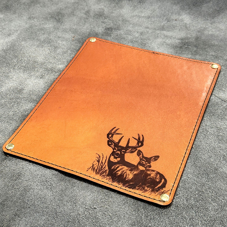 Deer Custom Leather Mousepad