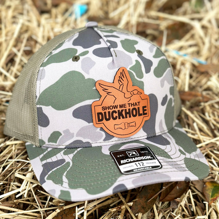 Show Me That Duck Hole Leather Patch Hat
