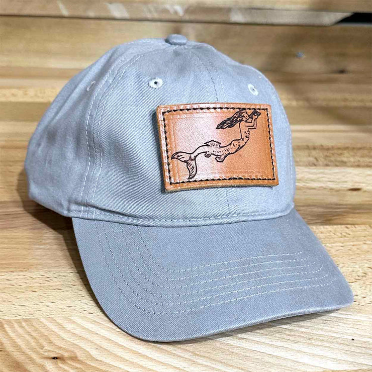 Leather Patch Unstructured Dad Hat