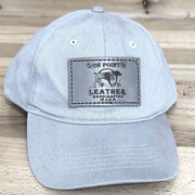 On Point Leather Dad Hat - Grey