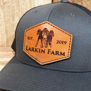 Custom Goats Leather Patch Mesh Snapback Trucker Hat