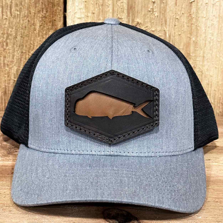 Bull Mahi Double Layer Leather Patch Hat
