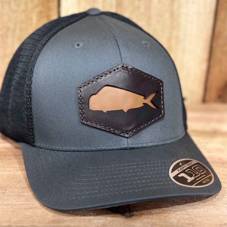Bull Mahi Double Layer Leather Patch Hat