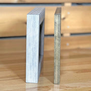 Personalized Etched Wood Photo |  6x8 Smoke Grey Pine Frame