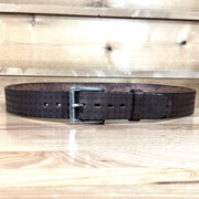 Men’s Forge Belt - Dark Brown Weave with Stainless Buckle